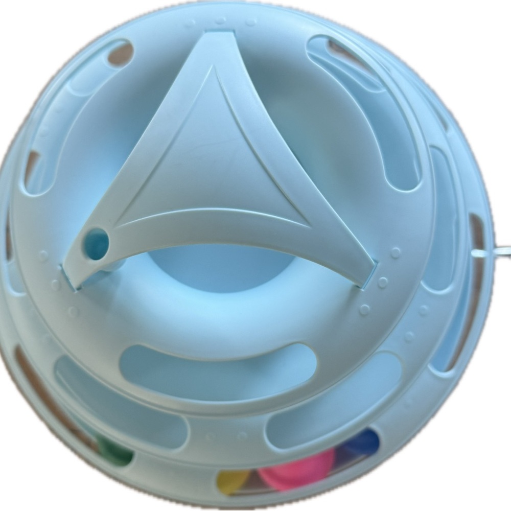 🩵 Interactive 3 Tier Blue Cat Toy with Balls - Picture 3 of 10